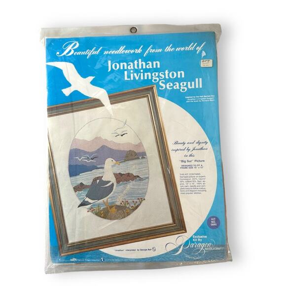 Paragon Needlecraft Jonathan Livingston Seagull Needlepoint Kit Vtg 1973 0885 - Picture 1 of 11
